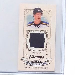 Alex Pietrangelo Rookie Champ's Event  Used Jersey Card 2008/09 St. Louis Blues